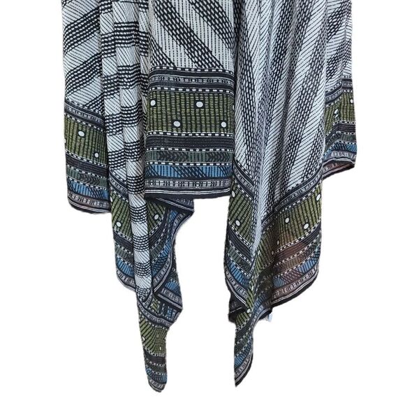 Pleated Front Panel Hankerchief dress With Semi Open Back - Picture 4 of 7